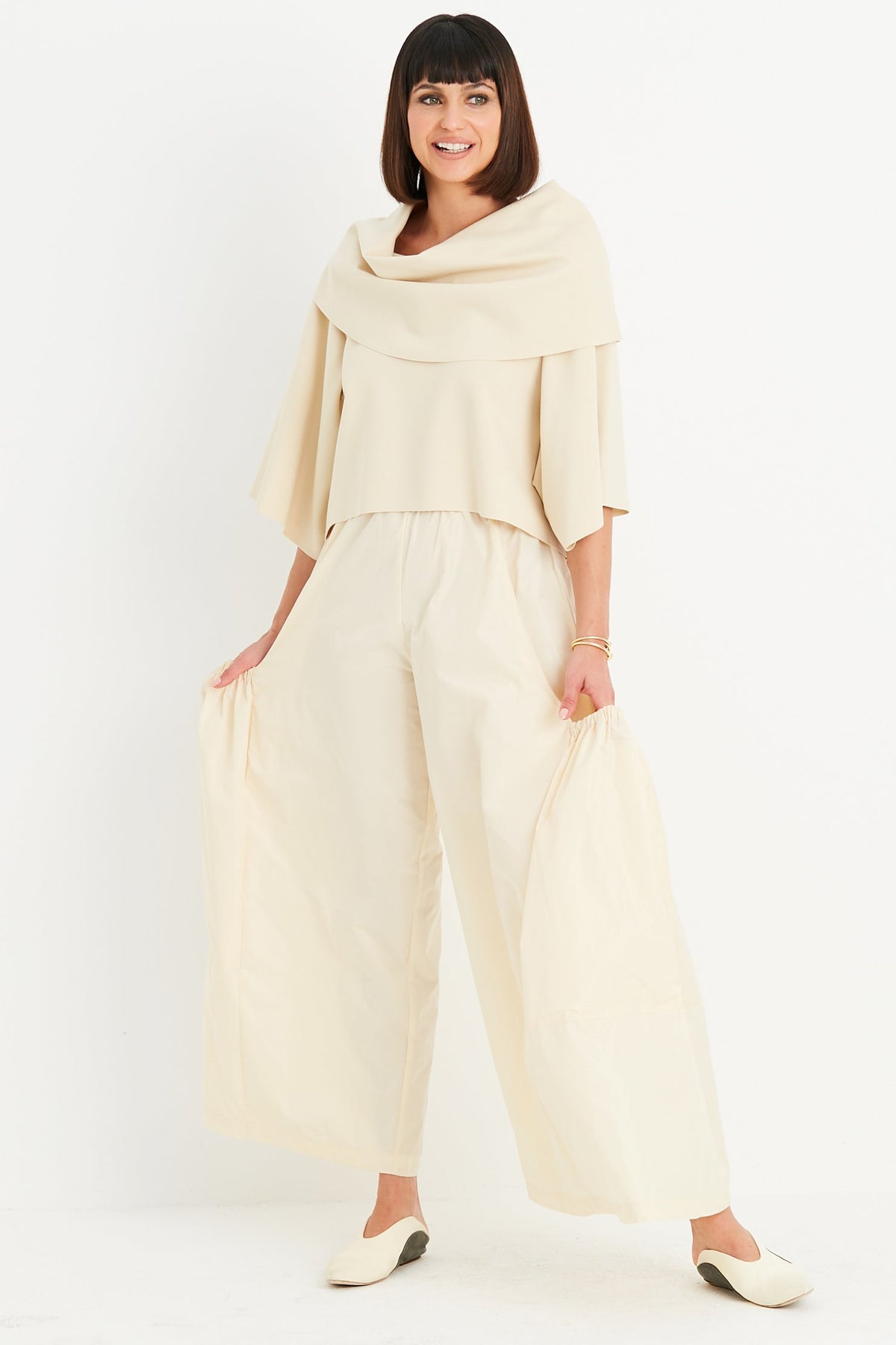 Scuba Jackie O Top - Butter - PLANET by Lauren G - Flyclothing LLC