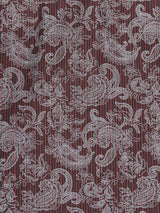Boy's Ely Cattleman Long Sleeve Paisley Print Snap Shirt- Denim Blue & Burgundy