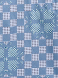 Boy's Ely Cattleman Long Sleeve Checkered Patchwork Print Snap Shirt- Denim Blue - Ely Cattleman