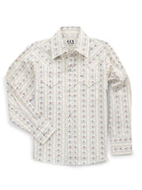 Boy's Ely Cattleman Long Sleeve Wallpaper Floral Print Snap Shirt-Ecru - Ely Cattleman - Flyclothing LLC