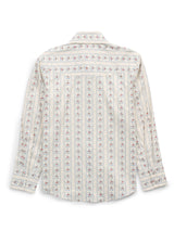Boy's Ely Cattleman Long Sleeve Wallpaper Floral Print Snap Shirt-Ecru