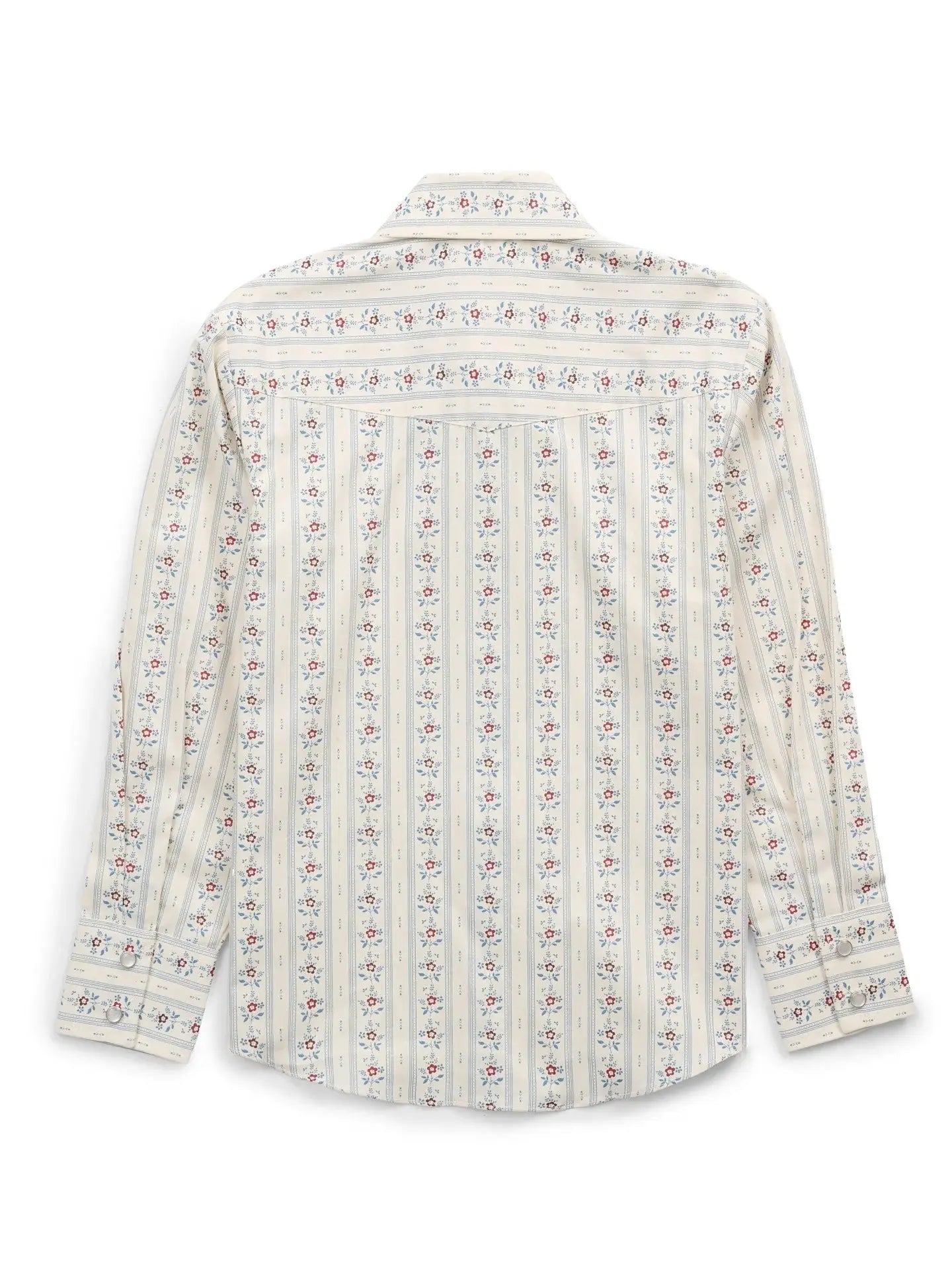 Boy's Ely Cattleman Long Sleeve Wallpaper Floral Print Snap Shirt-Ecru - Ely Cattleman - Flyclothing LLC