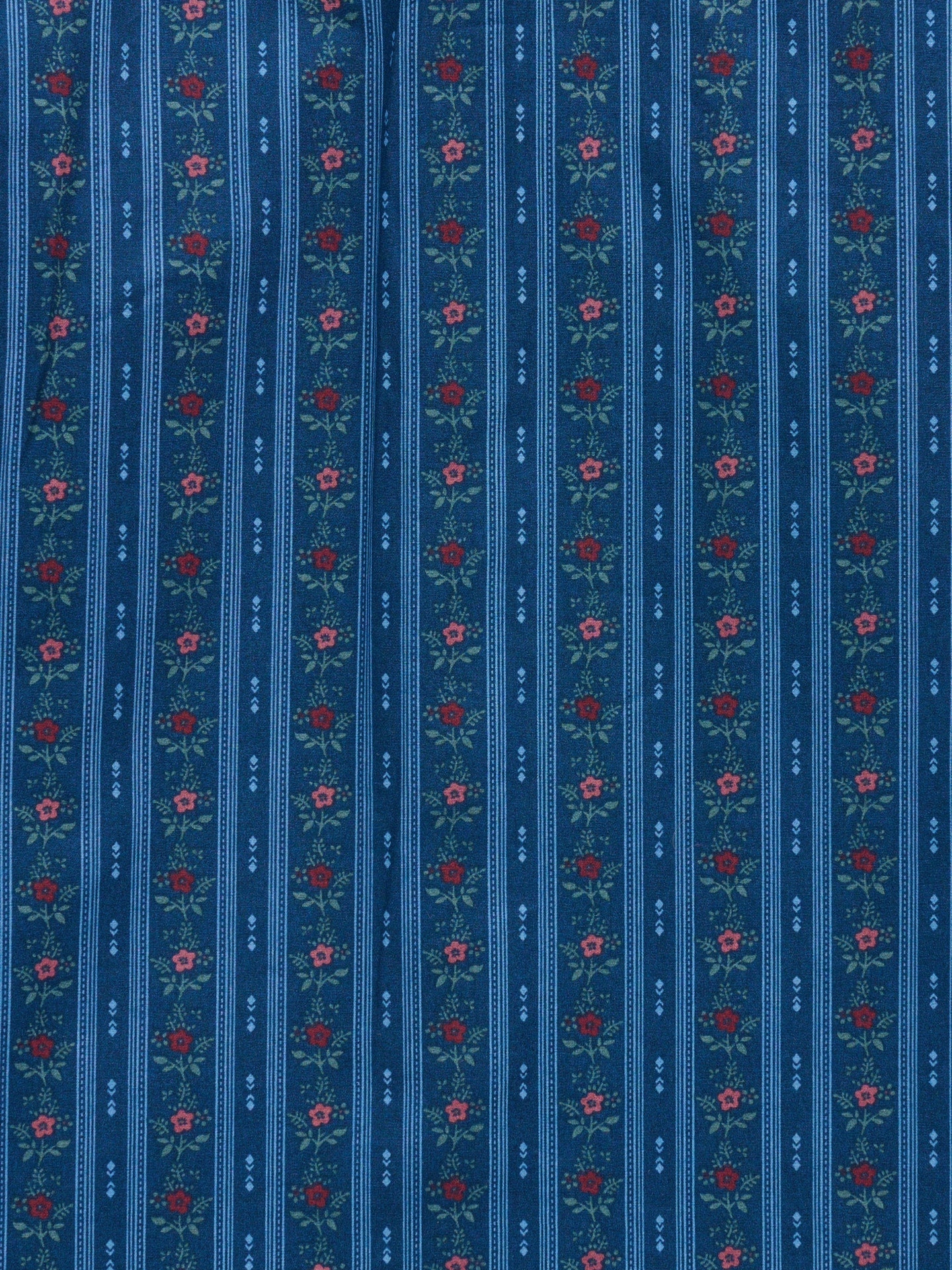 Boy's Ely Cattleman Long Sleeve Wallpaper Floral Print Snap Shirt- Navy