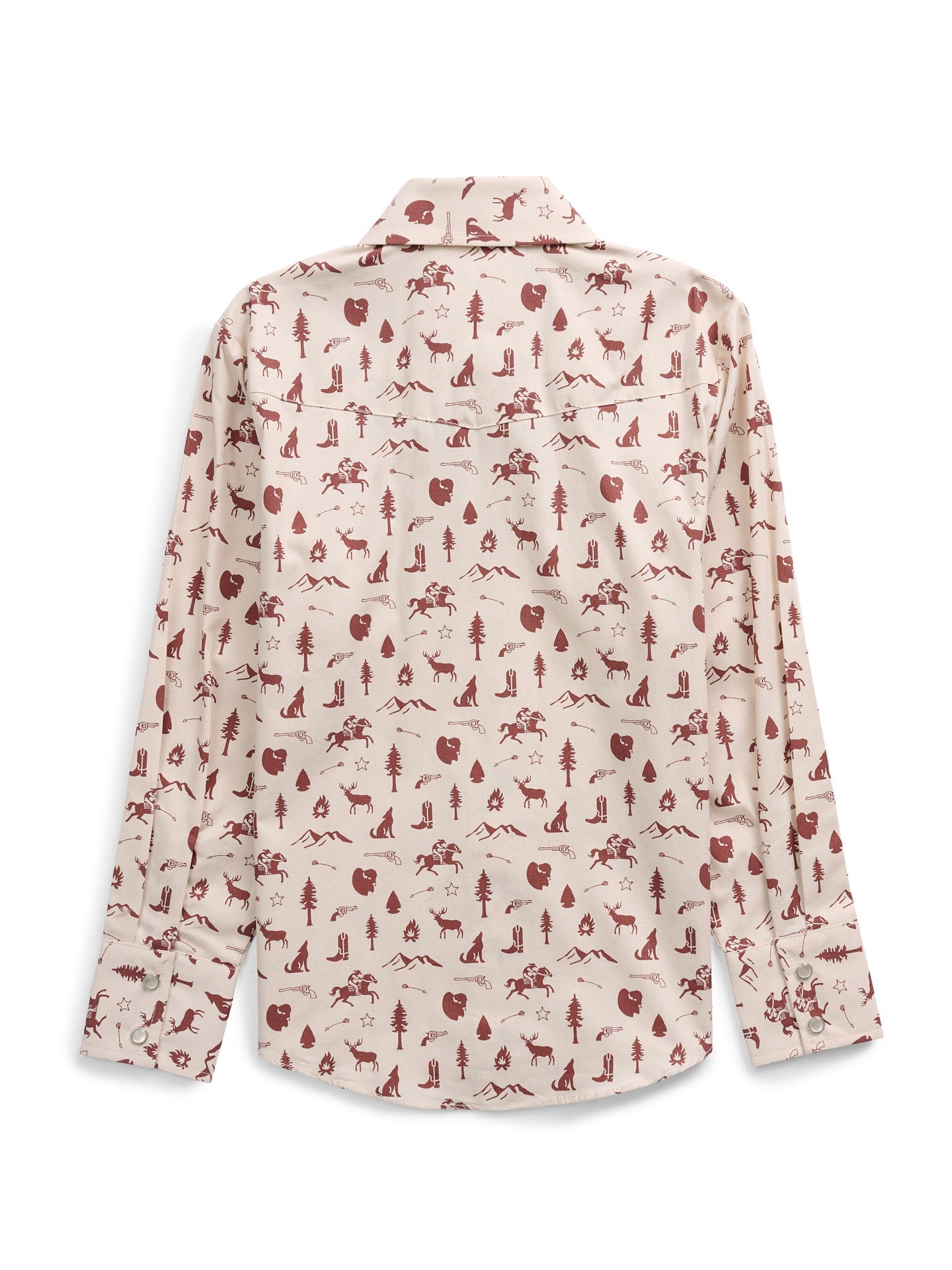 Boy's Ely Cattleman Long Sleeve Conversation Print Snap Shirt