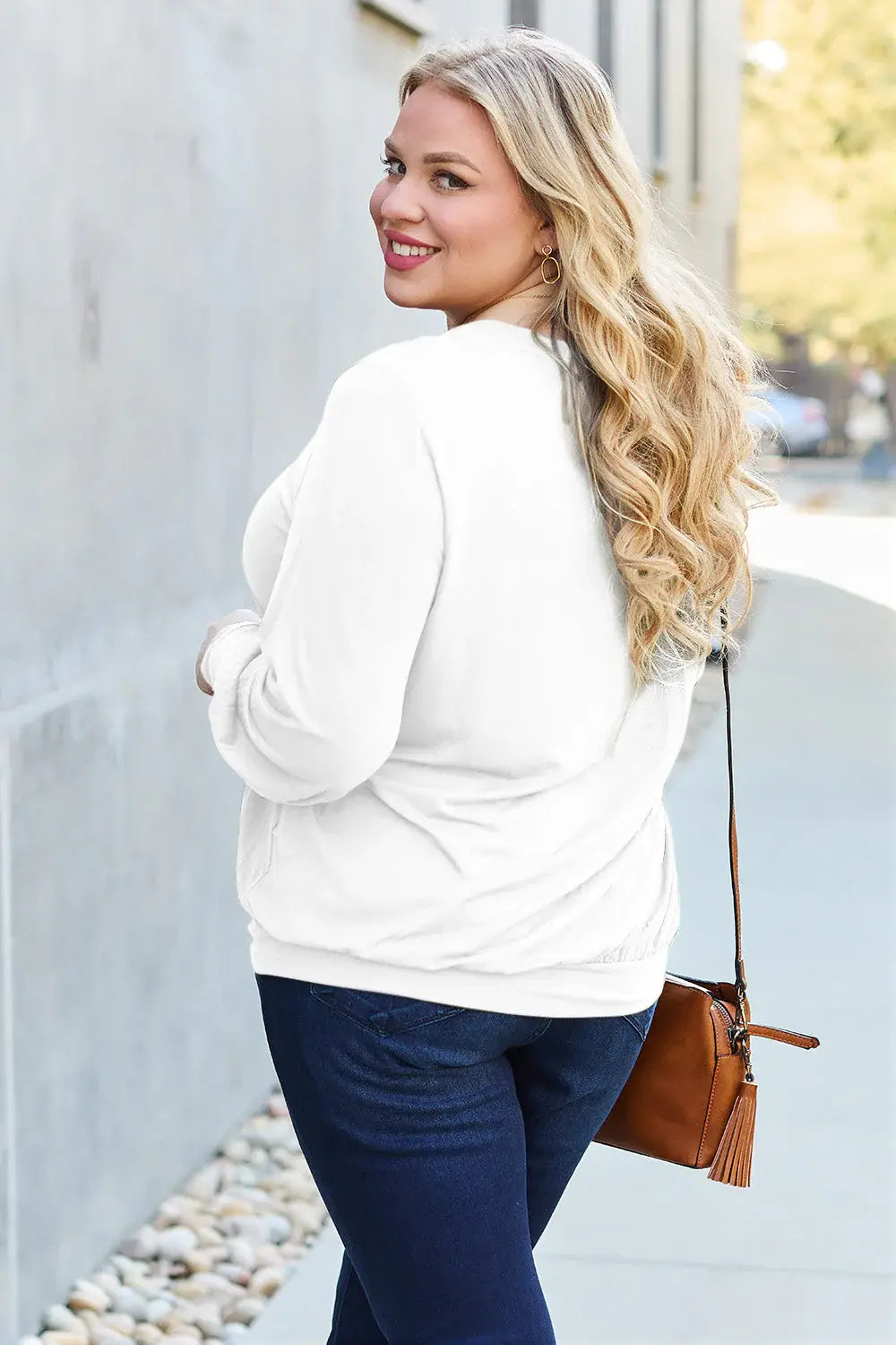 Basic Bae Full Size V-Neck Lantern Sleeve Top - ShopBasicbae - Flyclothing LLC