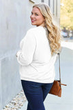 Basic Bae Full Size V-Neck Lantern Sleeve Top - Trendsi - Flyclothing LLC