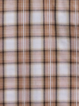 Boy's Ely Cattleman Long Sleeve Textured Plaid Western Snap Shirt- Teal & Khaki