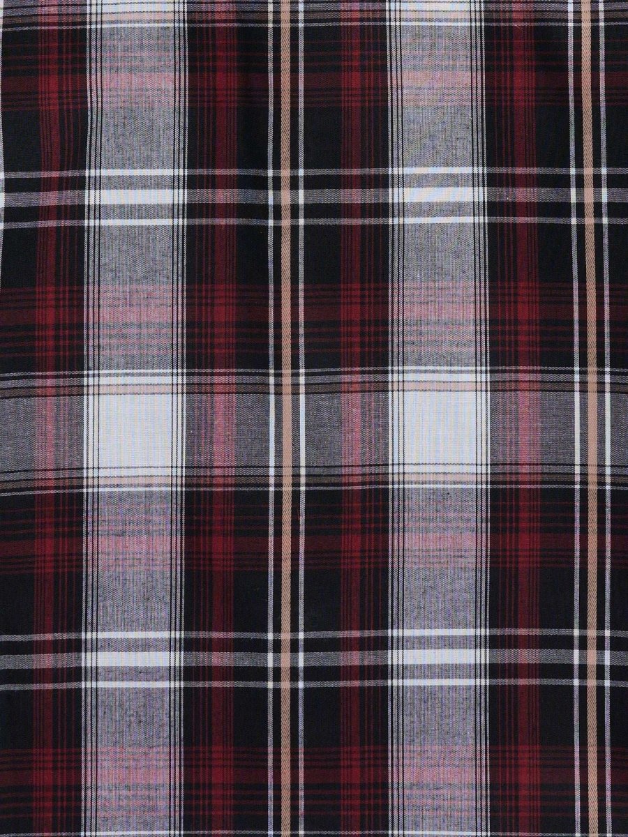 Boy's Ely Cattleman Long Sleeve Textured Plaid Western Snap Shirt- Blue & Burgundy - Ely Cattleman - Flyclothing LLC