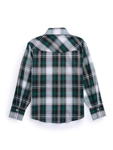 Boy's Ely Cattleman Long Sleeve Textured Plaid Western Snap Shirt - Ely Cattleman - Flyclothing LLC