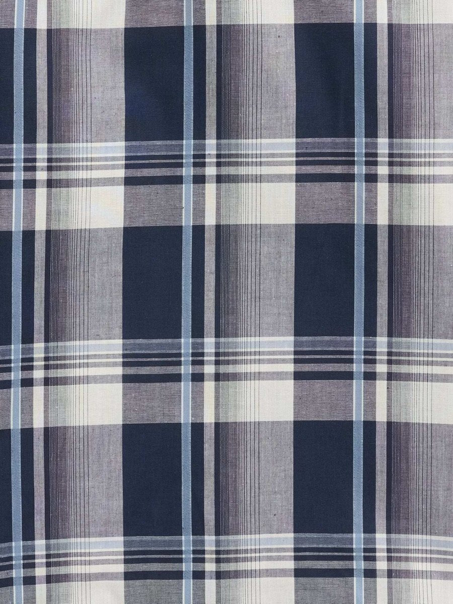 Boy's Ely Cattleman Long Sleeve Textured Plaid Western Snap Shirt- Navy & Rust - Ely Cattleman - Flyclothing LLC