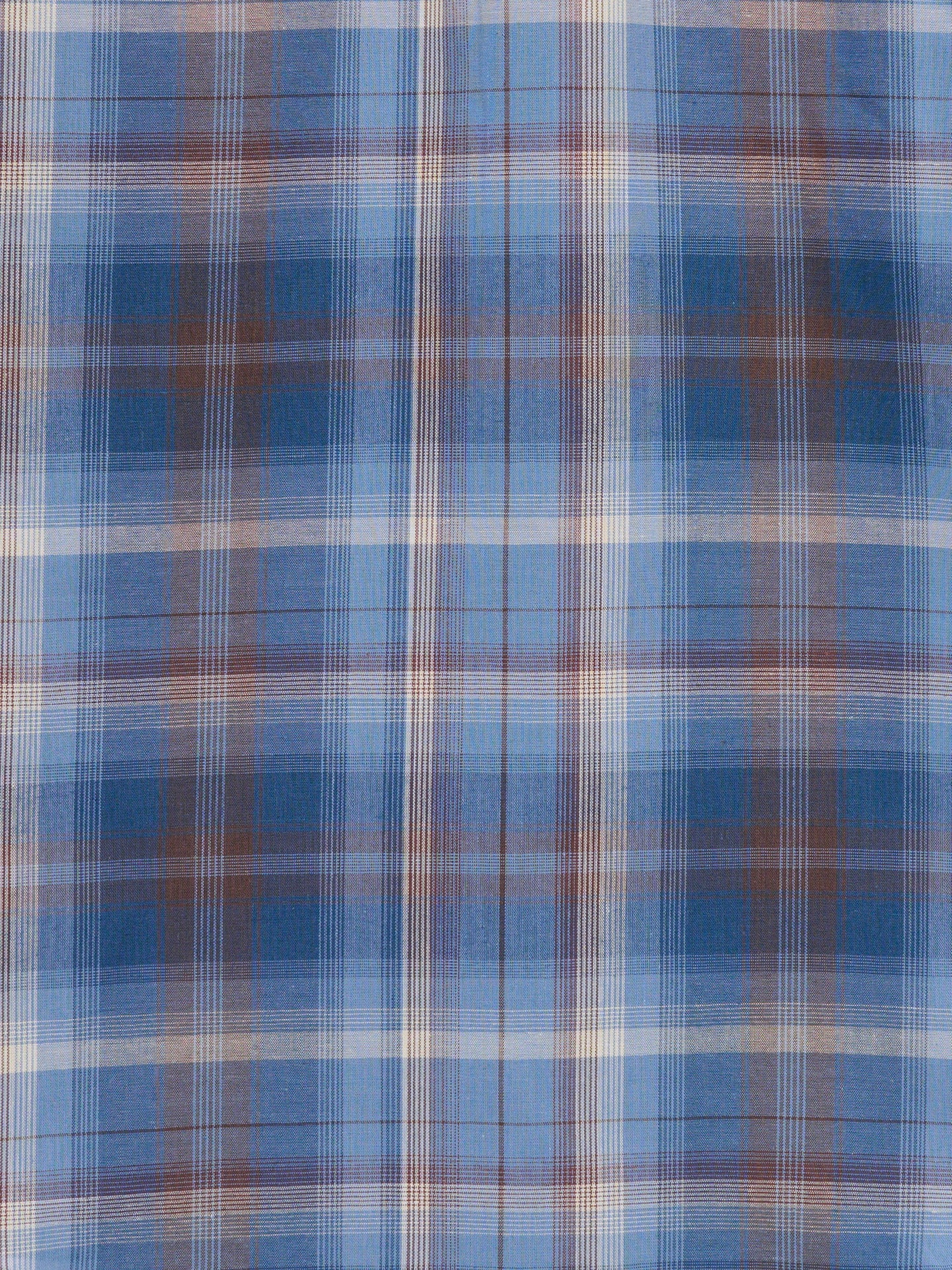 Boy's Ely Cattleman Long Sleeve Textured Plaid Western Snap Shirt-Navy