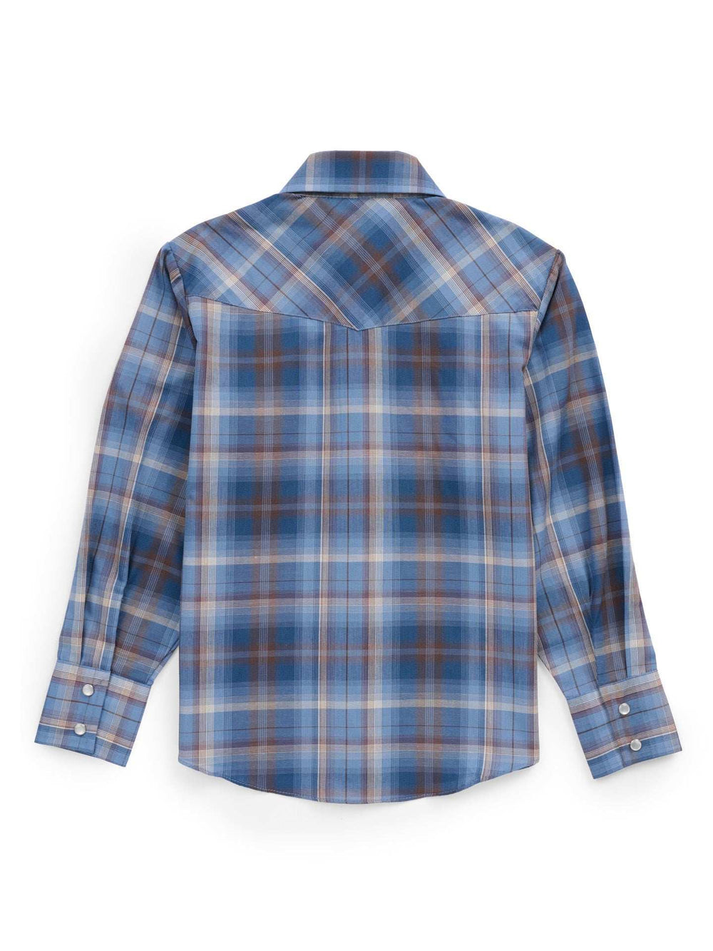 Boy's Ely Cattleman Long Sleeve Textured Plaid Western Snap Shirt-Navy - Ely Cattleman - Flyclothing LLC