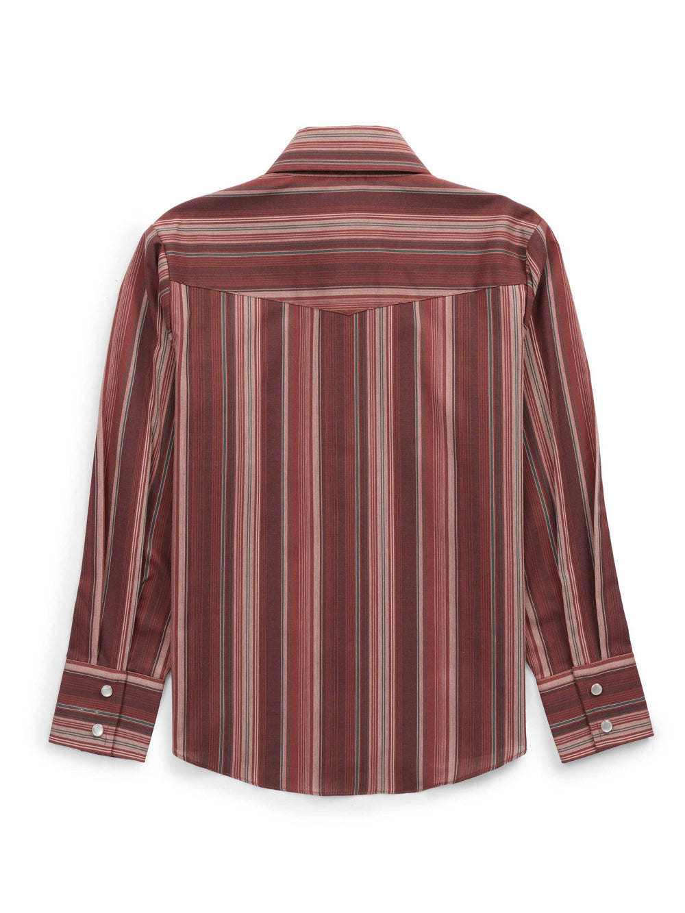 Boy's Ely Cattleman Long Sleeve Textured Stripe Western Snap Shirt- Burgundy - Ely Cattleman - Flyclothing LLC