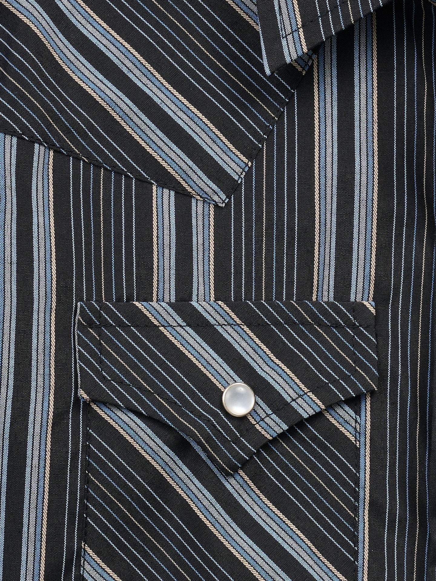 Boy's Ely Cattleman Long Sleeve Textured Stripe Western Snap Shirt- Black - Ely Cattleman - Flyclothing LLC