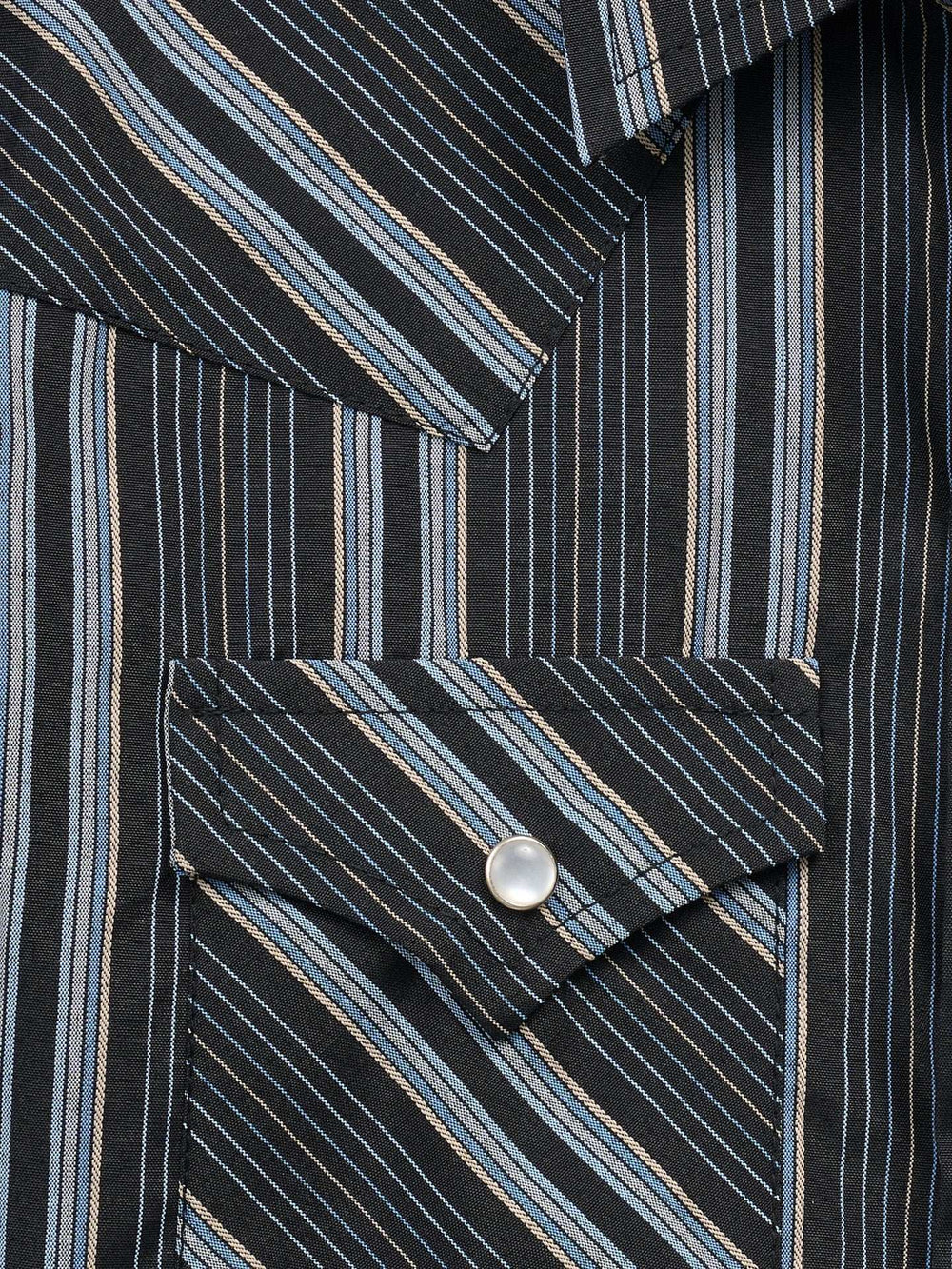 Boy's Ely Cattleman Long Sleeve Textured Stripe Western Snap Shirt- Black - Ely Cattleman - Flyclothing LLC