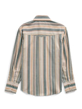 Boy's Ely Cattleman Long Sleeve Textured Ecru Stripe Western Snap Shirt