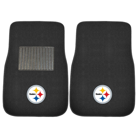 Pittsburgh Steelers Embroidered Car Mat Set - 2 Pieces - Pittsburgh Steelers