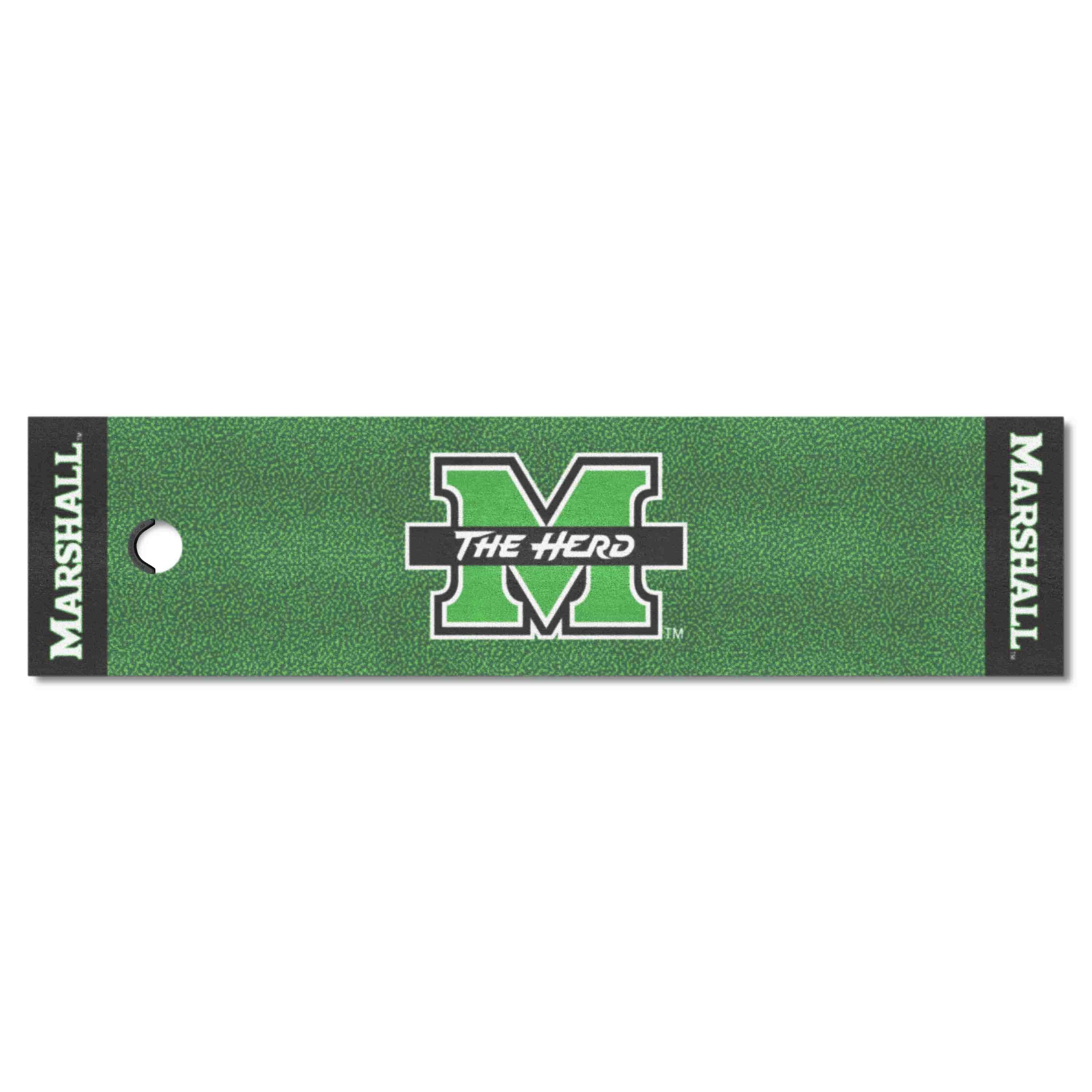 Marshall Thundering Herd Putting Green Mat - 1.5ft. x 6ft. - Marshall