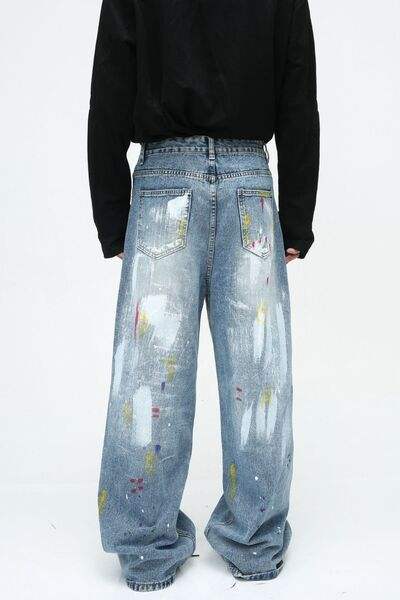 Painting Jeans with Pockets - Trendsi - Flyclothing LLC