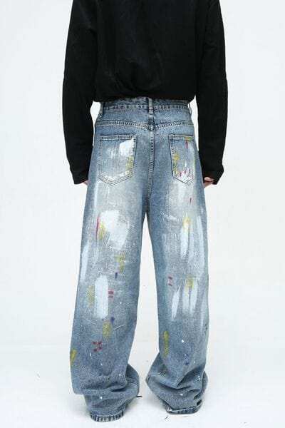 Painting Jeans with Pockets - Trendsi - Flyclothing LLC