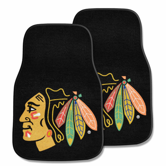 Chicago Blackhawks Front Carpet Car Mat Set - 2 Pieces - Chicago Blackhawks
