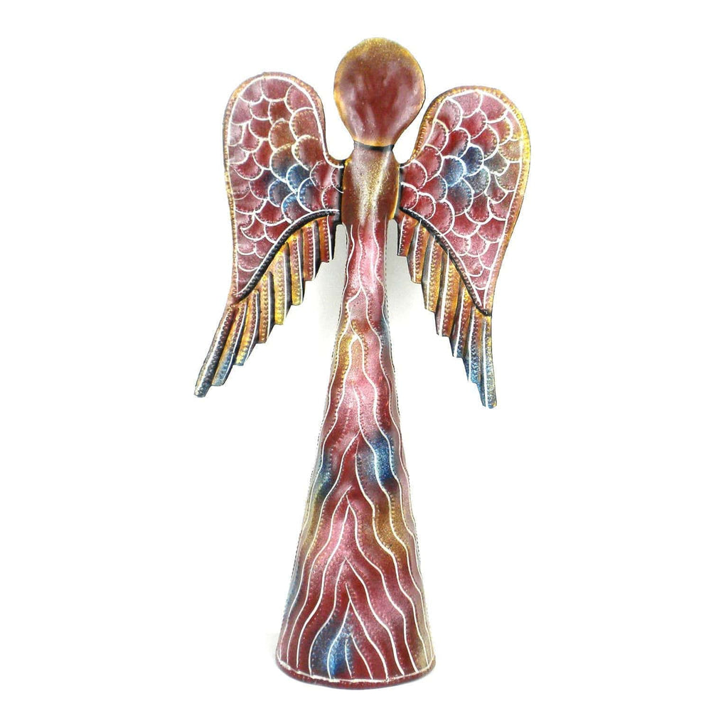 12-inch Hand Painted Metalwork Angel - Pink - Croix des Bouquets (H) - Croix des Bouquets (H)