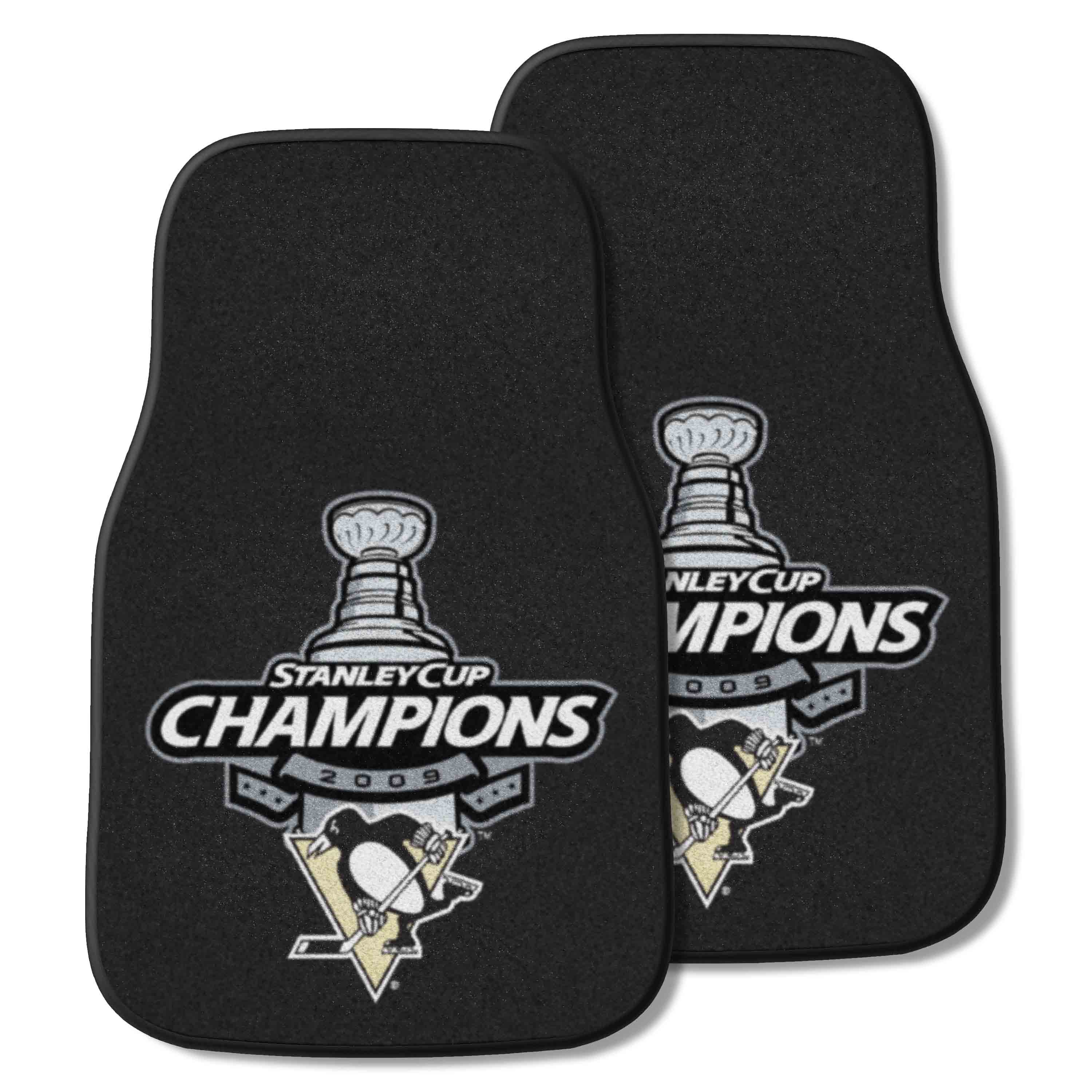Pittsburgh Penguins Front Carpet Car Mat Set - 2 Pieces, 2009 NHL Stanley Cup Champions - Pittsburgh Penguins