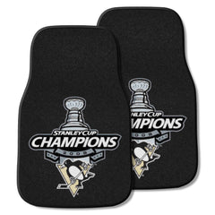 Pittsburgh Penguins Front Carpet Car Mat Set - 2 Pieces, 2009 NHL Stanley Cup Champions - Pittsburgh Penguins