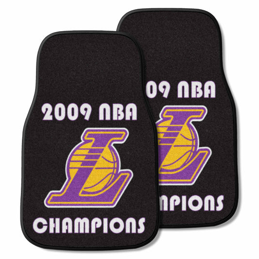 Los Angeles Lakers 2009 NBA Champions Front Carpet Car Mat Set - 2 Pieces - Los Angeles Lakers