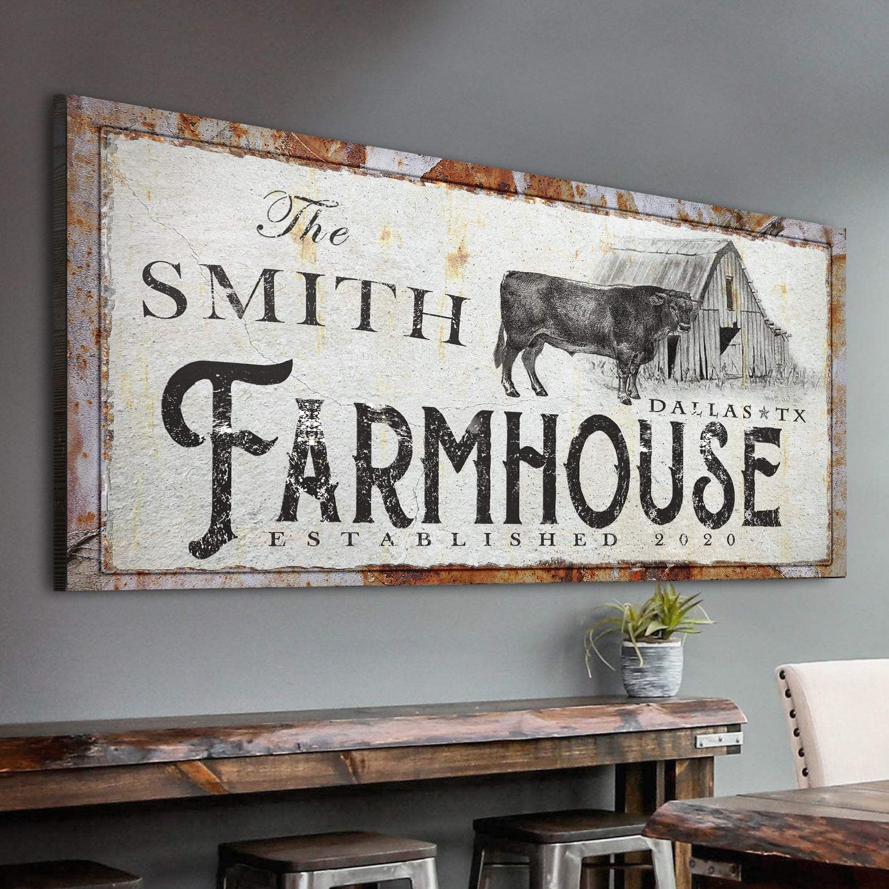 Rustic Farmhouse Sign - Tailored Canvases - Flyclothing LLC