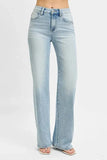 RISEN High Rise Wide Leg 90's Jeans - Trendsi