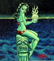 Black Market Art Company Green Goddess Print