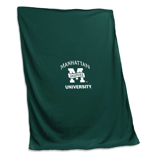 Manhattan University Hunter Screened Sweatshirt Blanket - Logo Brands - Flyclothing LLC