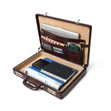 Executive Croco Leather Briefcase/Suitcase- Brown - Classy Leather Bags - Flyclothing LLC