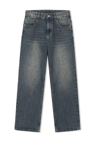 Wide Leg Jeans with Pockets - Trendsi - Flyclothing LLC