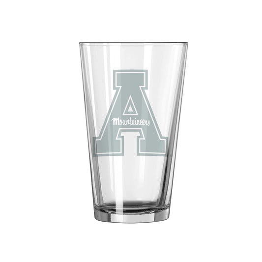 Appalachian State 16oz Frost Pint Glass - Logo Brands - Flyclothing LLC