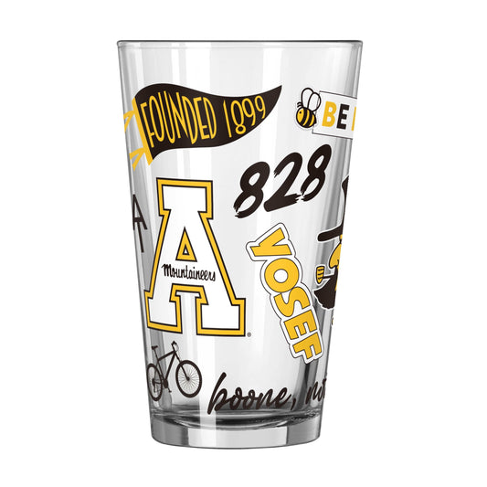 Appalachian State 16oz Native Pint Glass - Logo Brands - Flyclothing LLC