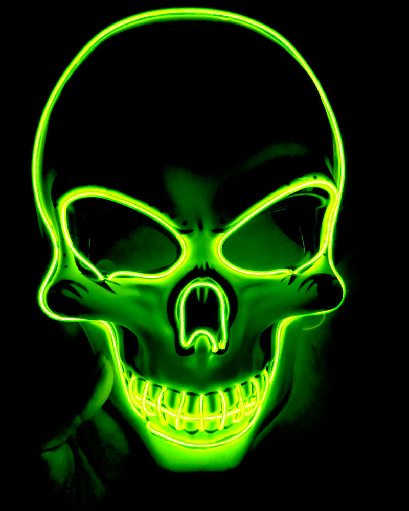 Halloween Skeleton Mask LED Glow Scary Mask - My Store - Flyclothing LLC