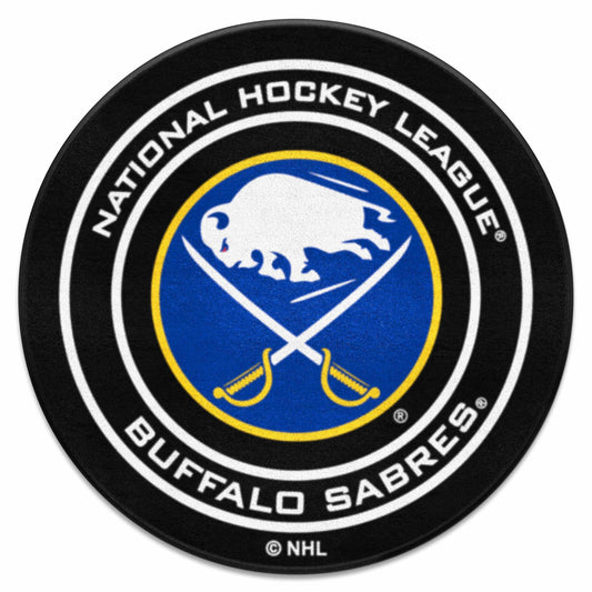 Buffalo Sabres Hockey Puck Rug - 27in. Diameter - Buffalo Sabres