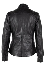 Lilla RF Leather Shirt, Black