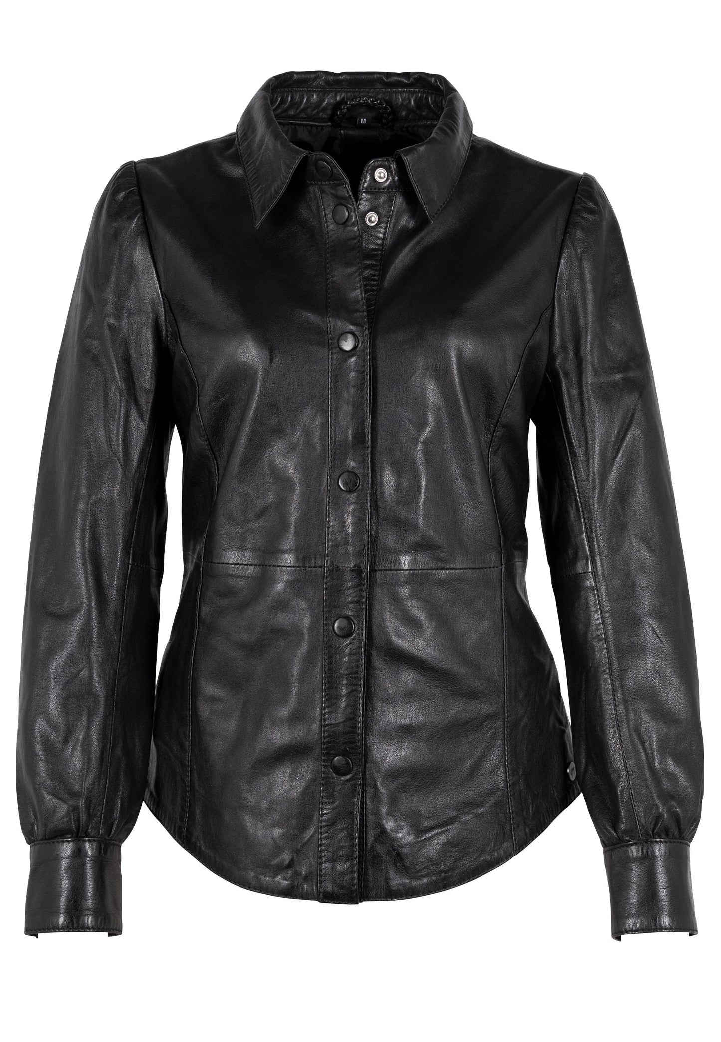 Lilla RF Leather Shirt, Black