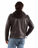 Scully 100% Black Lamb Leather Zip Front W/Hood 1056 - Scully Leather - Flyclothing LLC