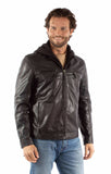 Scully 100% Black Lamb Leather Zip Front W/Hood 1056 - Scully Leather - Flyclothing LLC