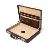 Executive Croco Leather Briefcase/Suitcase- Brown - Classy Leather Bags - Flyclothing LLC