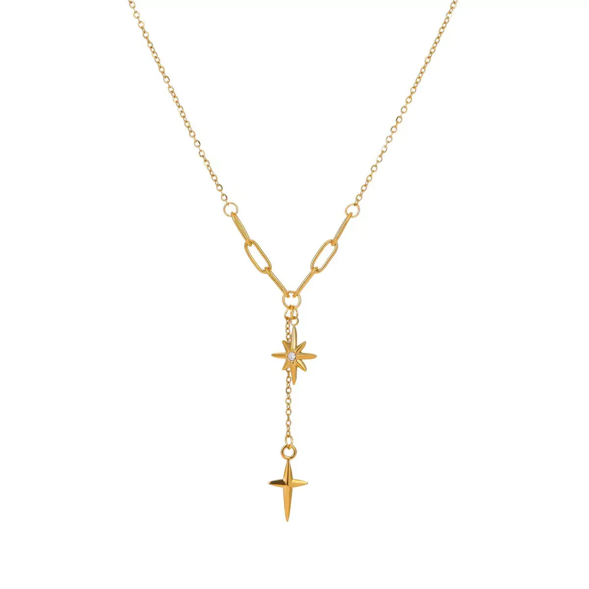 18K Gold-Plated Cross Necklace - Trendsi - Flyclothing LLC