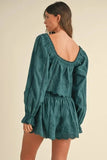 MABLE Embroidered Scalloped Lace Top and Short Set - Trendsi