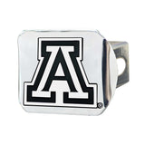 University of Arizona Chrome on Chrome Hitch Cover - Logo Brands - Flyclothing LLC