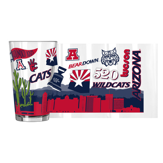 Arizona 16oz Native Pint Glass - Logo Brands - Flyclothing LLC
