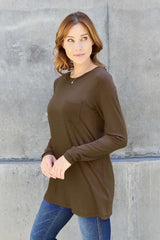 Basic Bae Full Size Round Neck Long Sleeve Top - ShopBasicbae - Flyclothing LLC