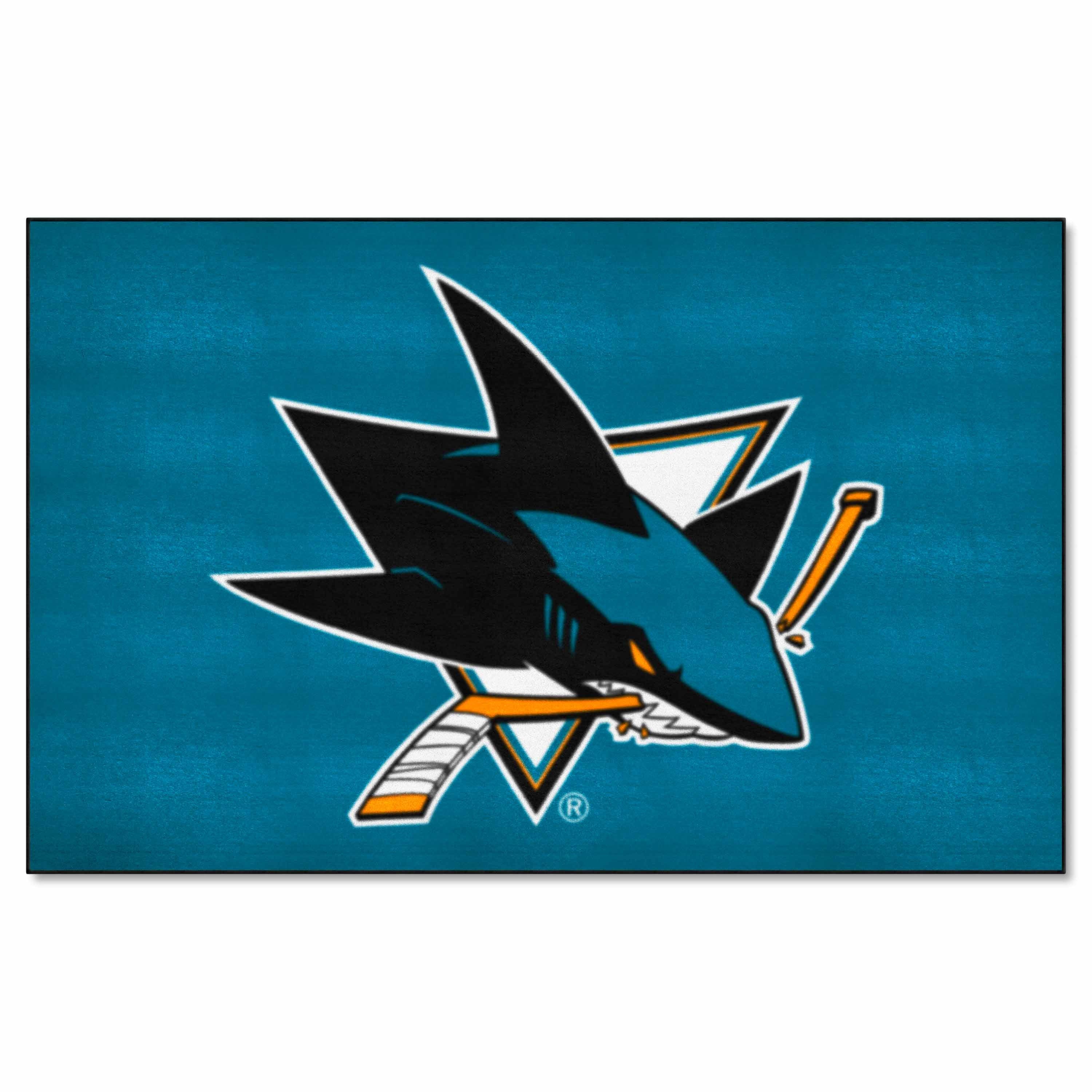 San Jose Sharks Ulti-Mat Rug - 5ft. x 8ft. - San Jose Sharks